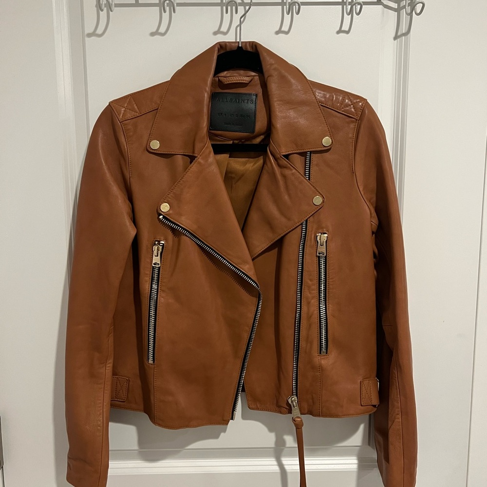 Allsaints Women's Brown Leather Jacket